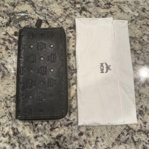 MCM zip around wallet